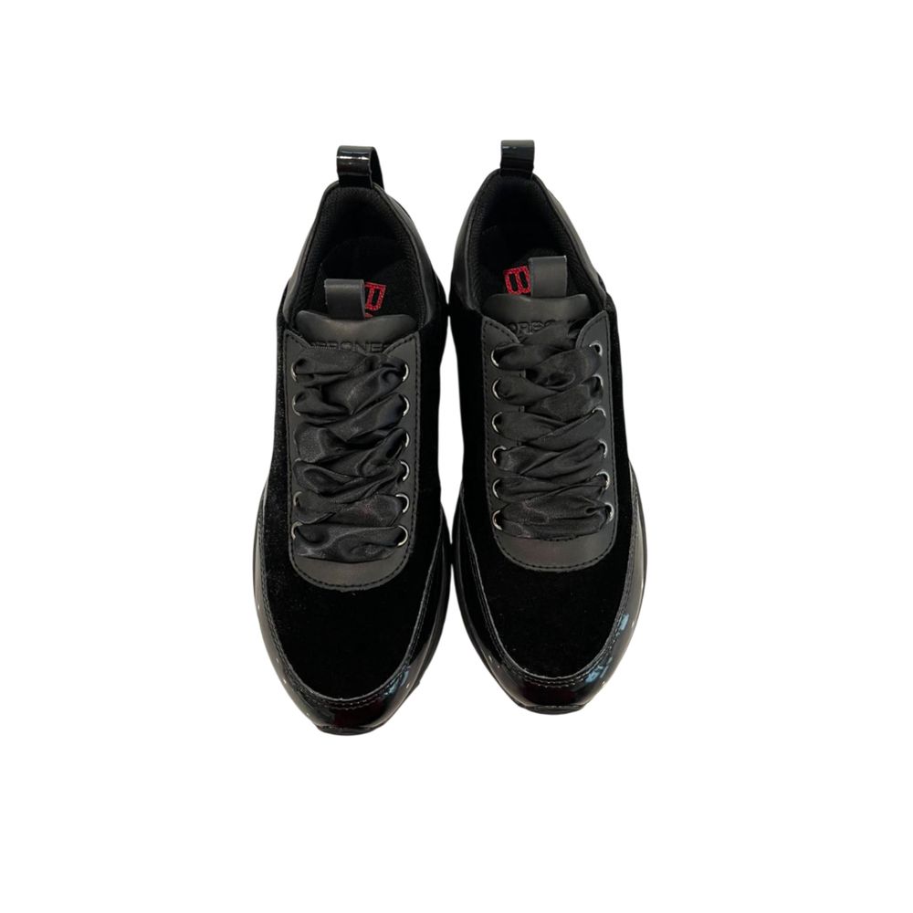 Borbonese Black Fabric Women Sneaker