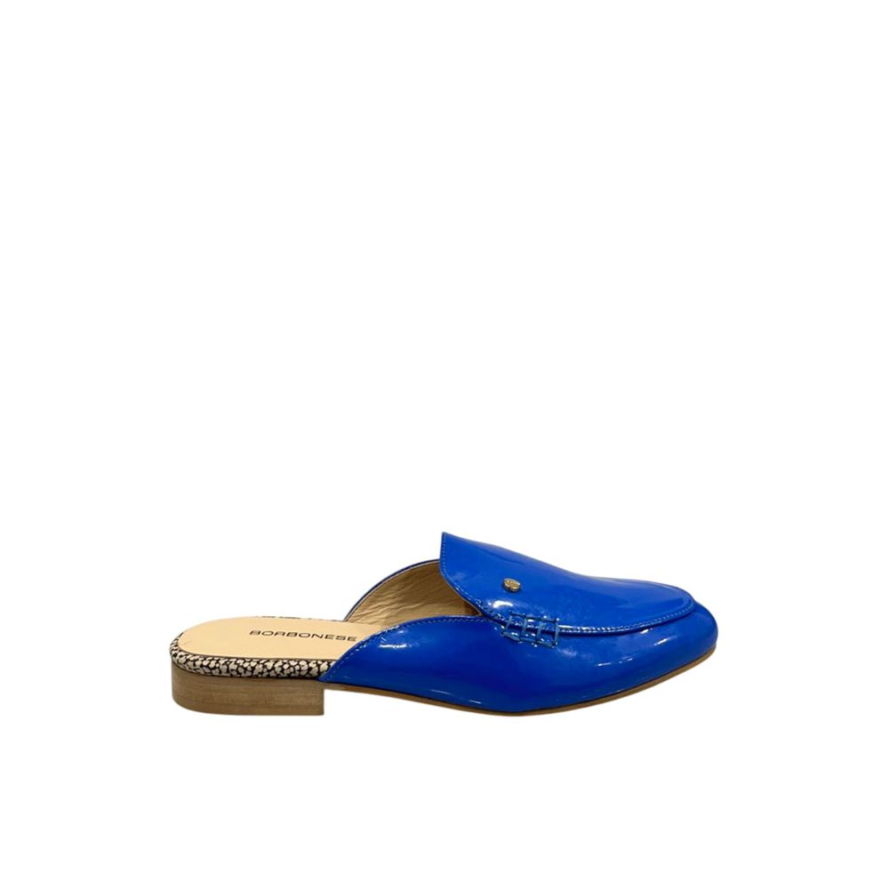 Borbonese Blue Leather Women Sandal