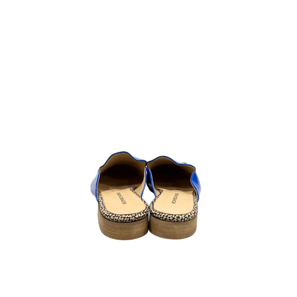 Borbonese Blue Leather Women Sandal