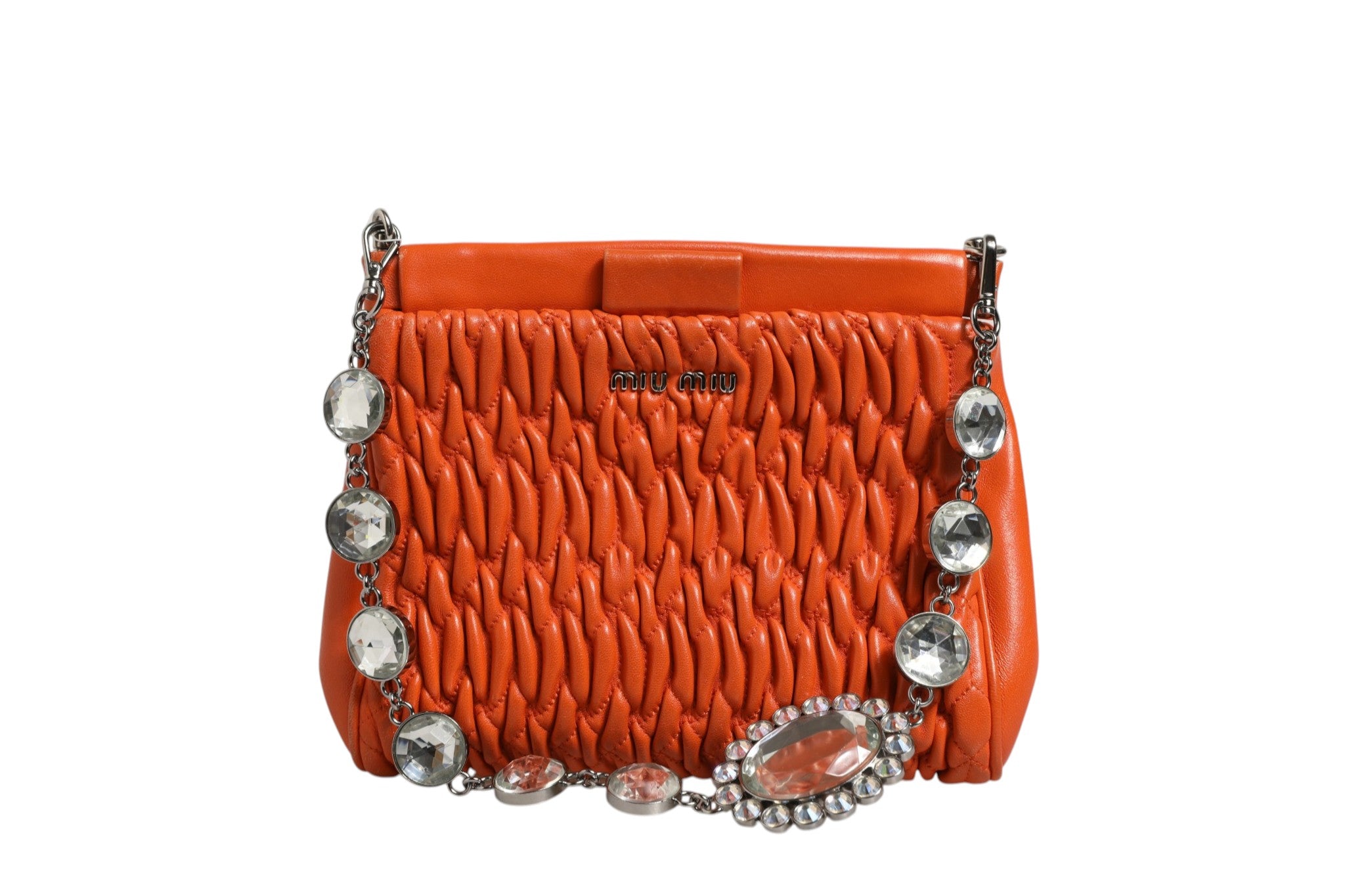 Miu Miu Orange crystal crossbodybag