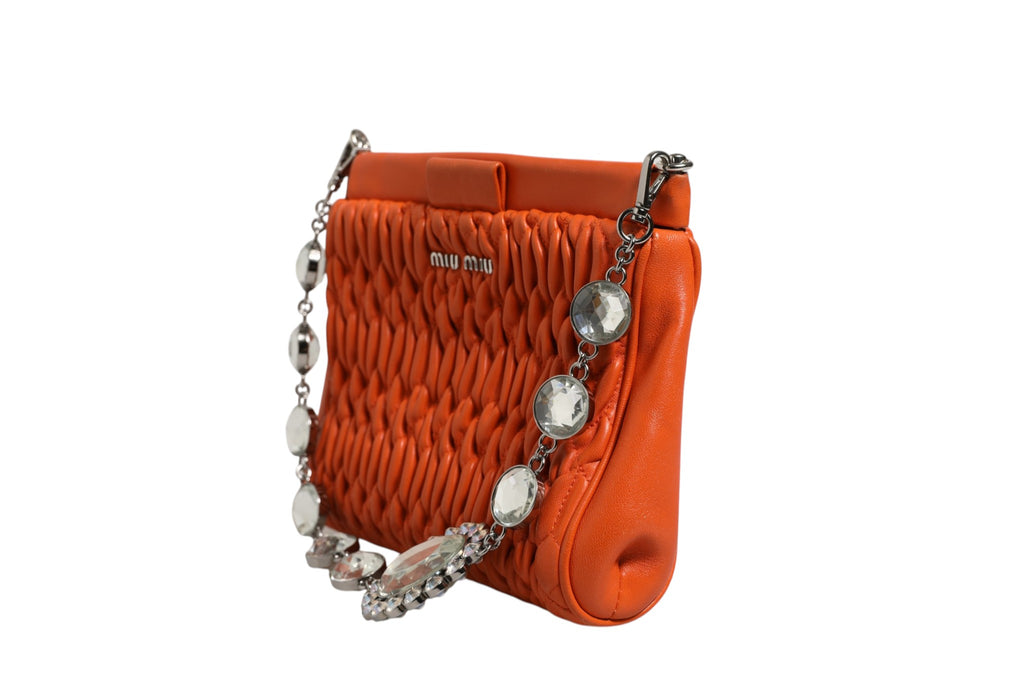 Miu Miu Orange crystal crossbodybag