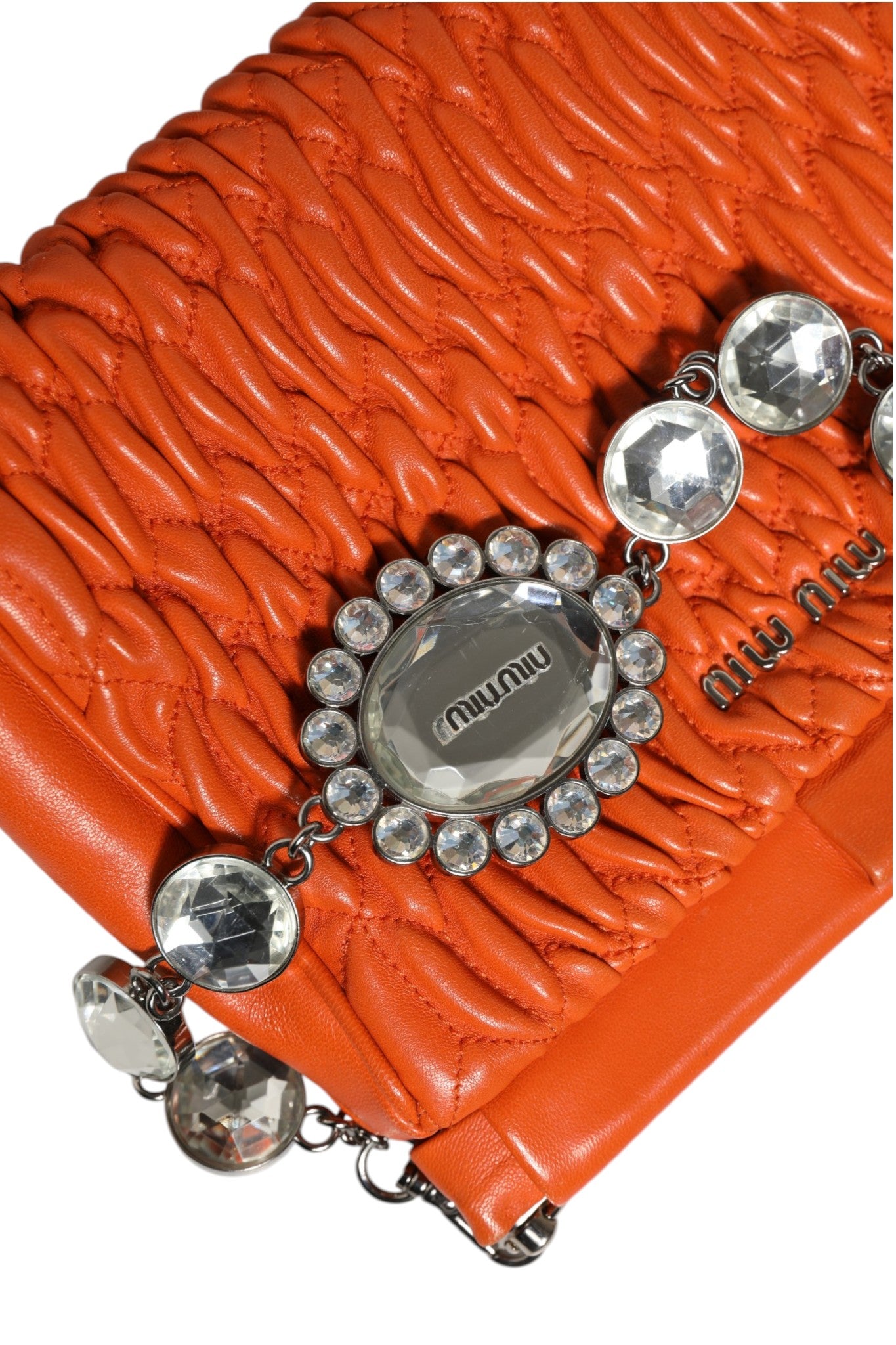 Miu Miu Orange crystal crossbodybag