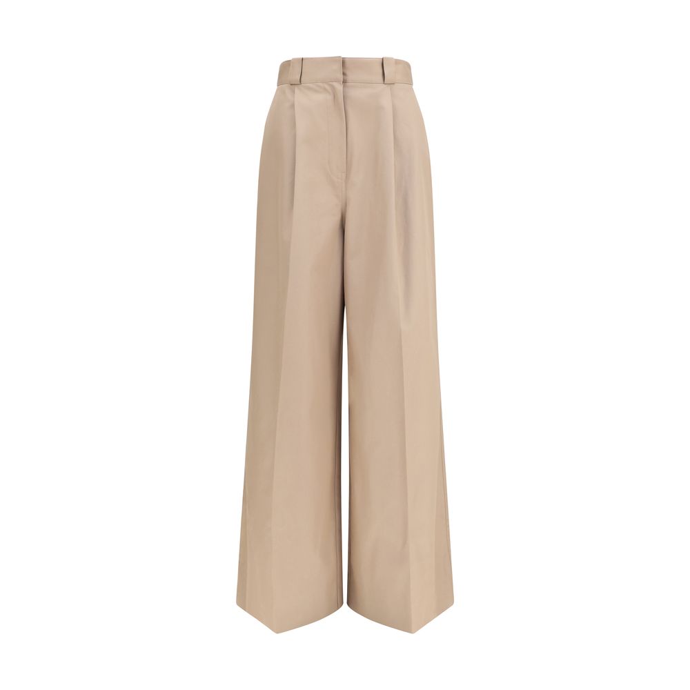 Balenciaga Beige Cotton Flared Pants