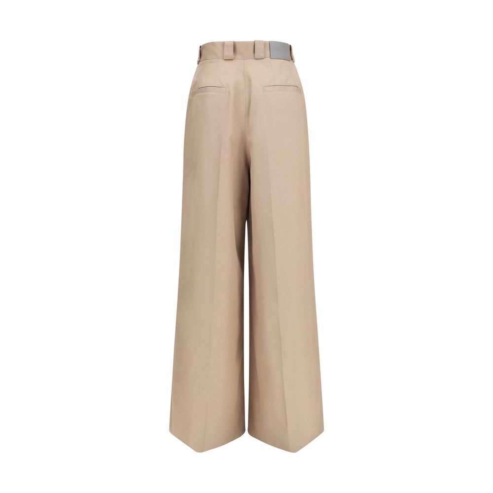 Balenciaga Beige Cotton Flared Pants