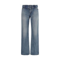 Alexander McQueen Blue Cotton Straight-Leg Jeans