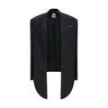 Calvin Klein Black Viscose Full-Length Jacket