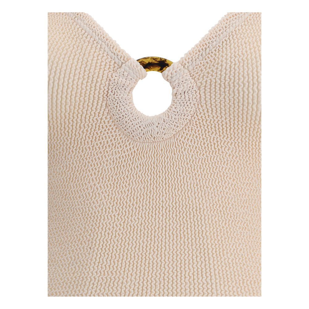 Hunza G Beige Polyamide One-Piece Swimsuit