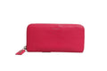 Saint Laurent Magenta and Silver logo wallet