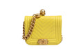 Chanel Crossbody Yellow Leather Bag