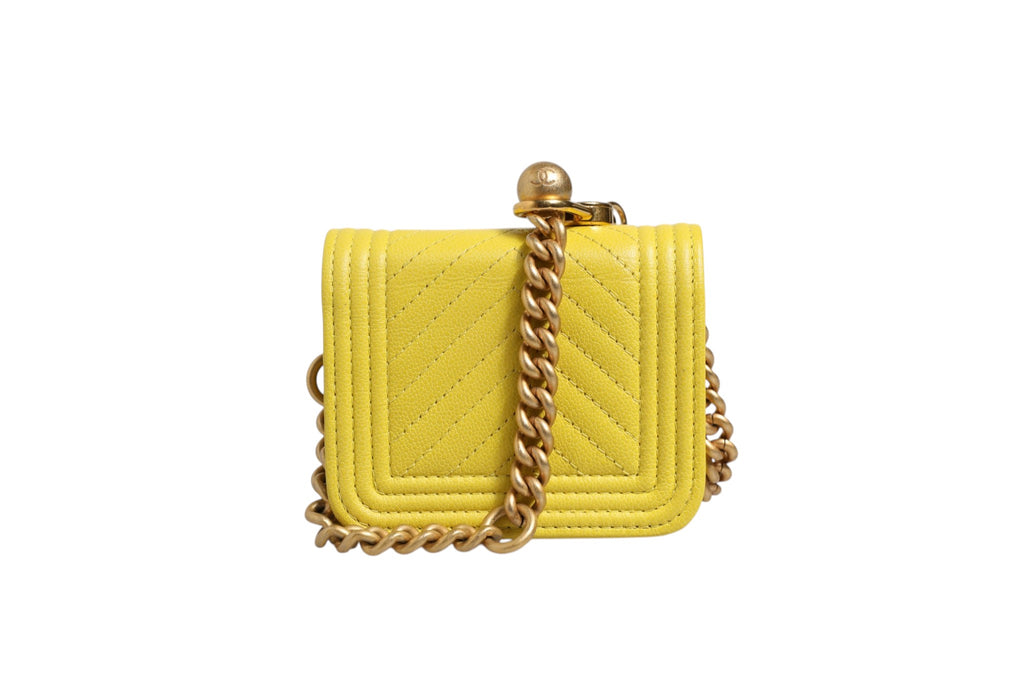 Chanel Crossbody Yellow Leather Bag