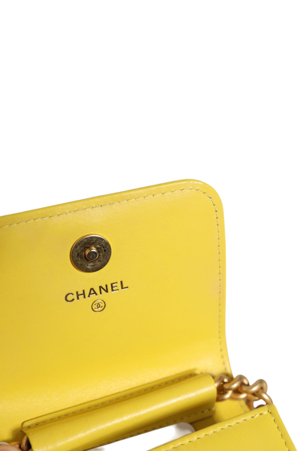 Chanel Crossbody Yellow Leather Bag