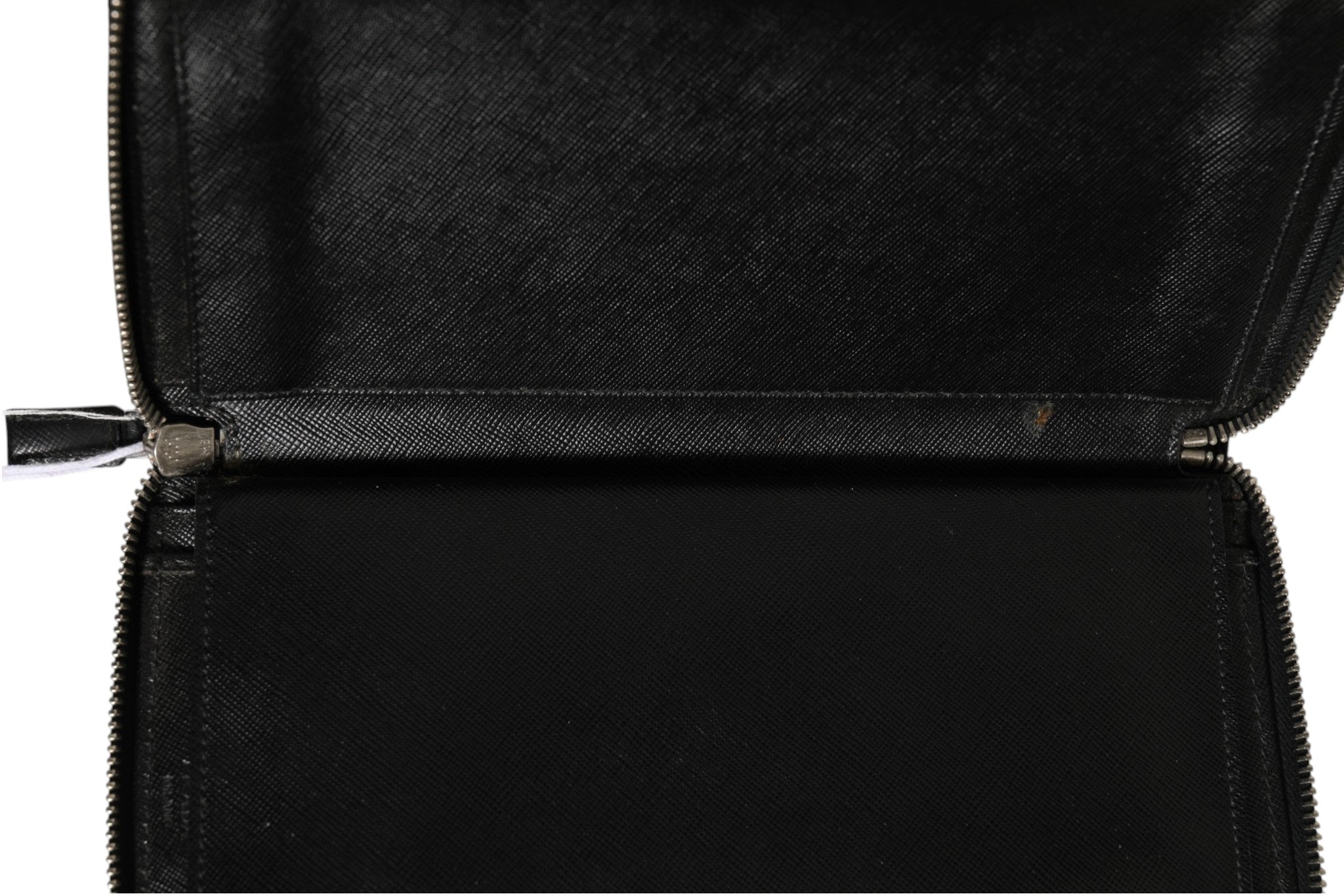 Prada Baltico Saffiano Leather Zip Travel Wallet