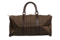 Celine Dark brown and Gold logo duffel