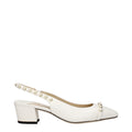 Jimmy Choo White Leather Flat Sandals