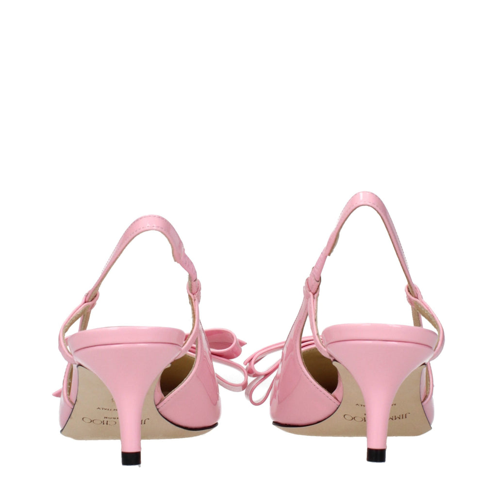 Jimmy Choo Pink Leather Stiletto Heel Sandals