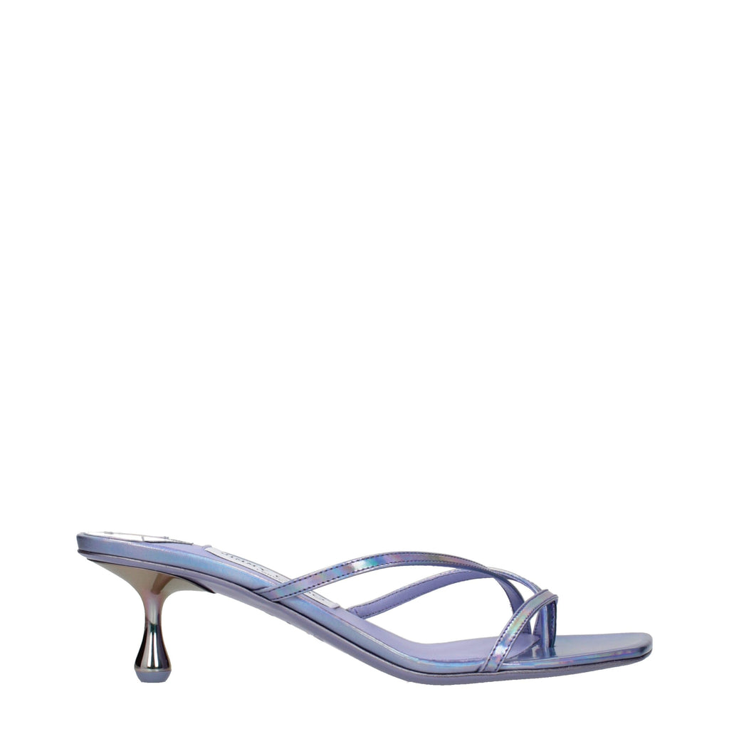 Jimmy Choo Purple Leather Flat Sandals