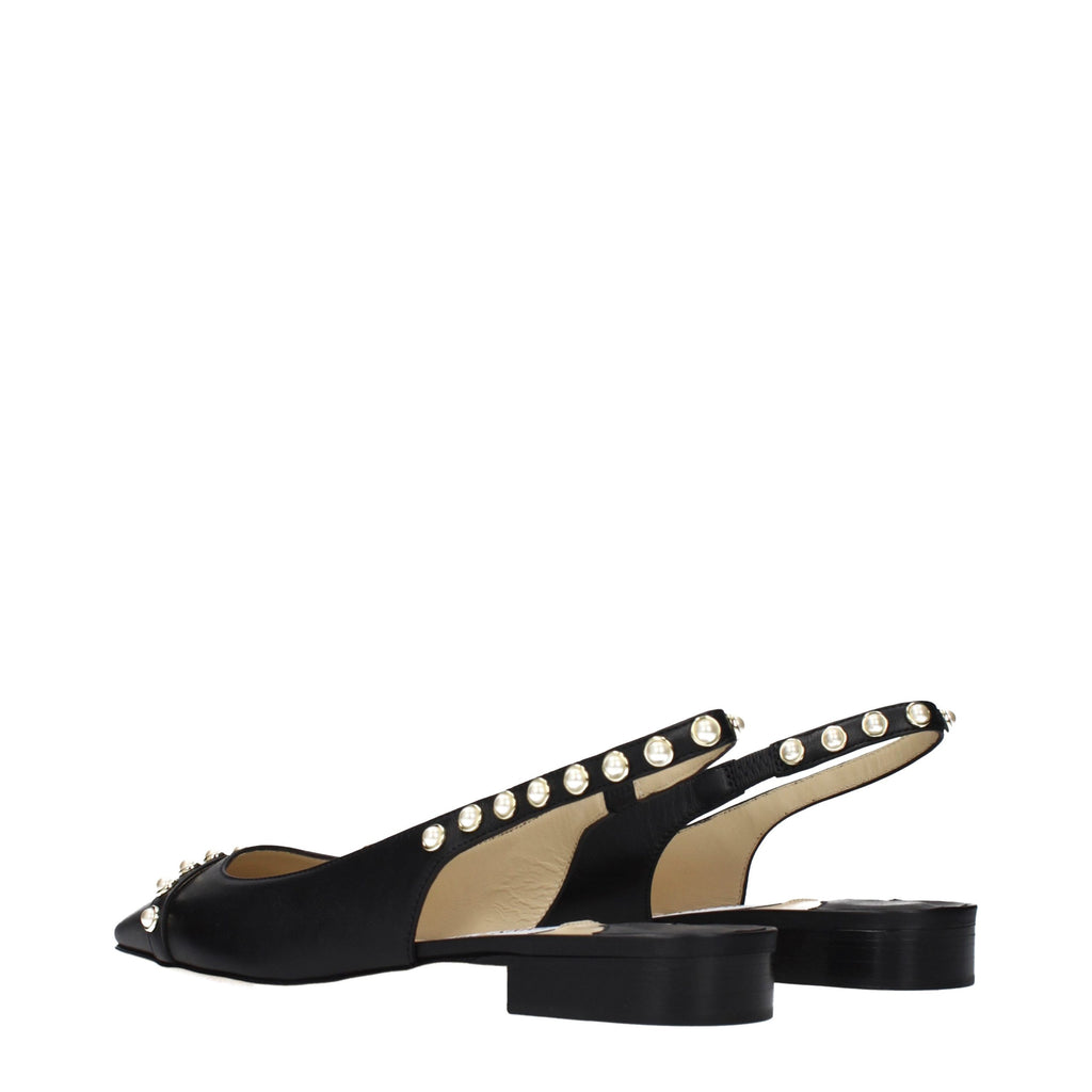 Jimmy Choo Black Leather Flats