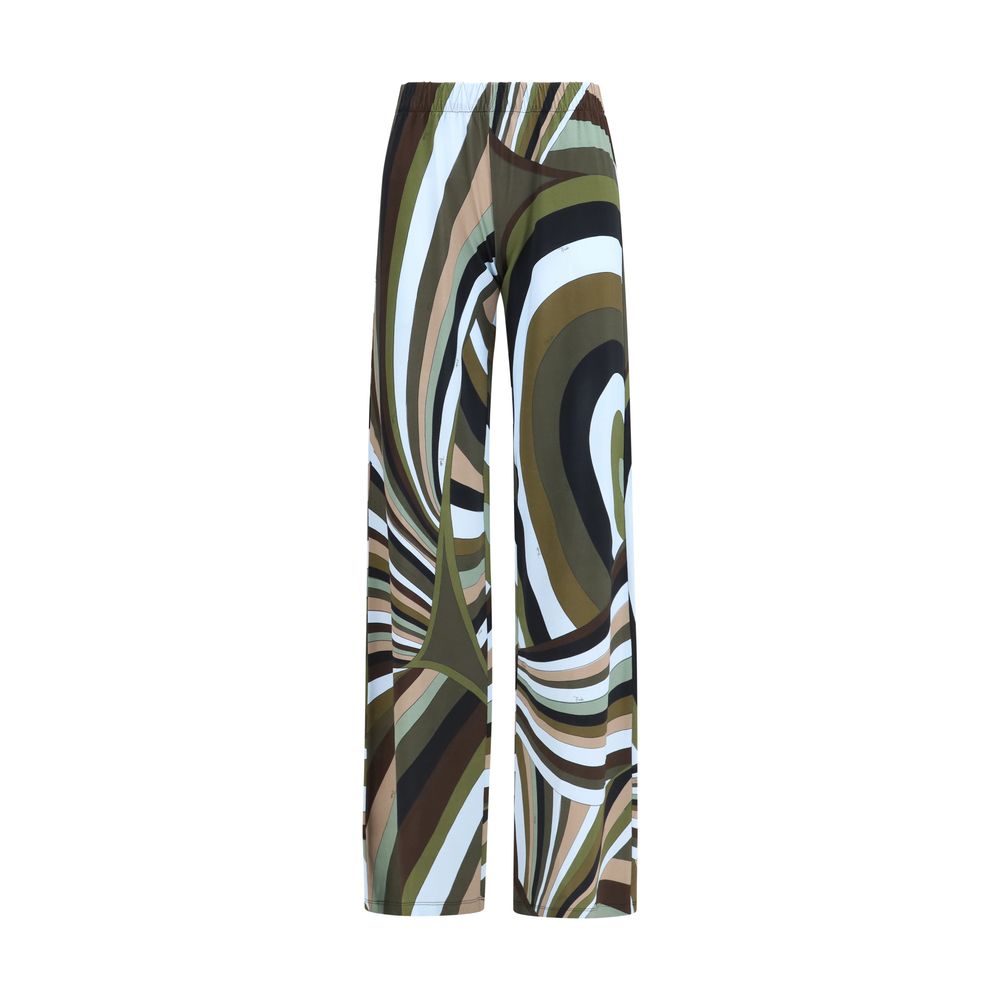 Emilio Pucci Bicolor Viscose Casual Pants