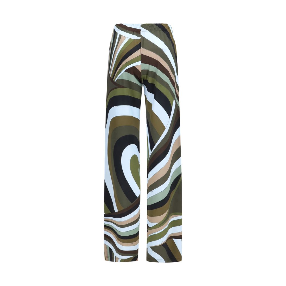 Emilio Pucci Bicolor Viscose Casual Pants