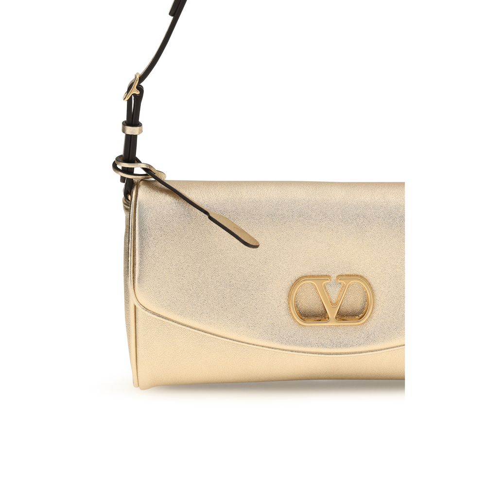 Valentino Garavani Gold Lamb Ovis Aries Aries Shoulder Bag