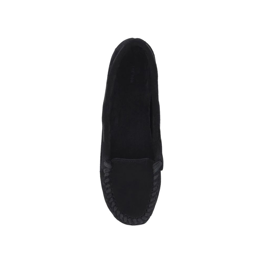 The Row Black Calfskin Flats