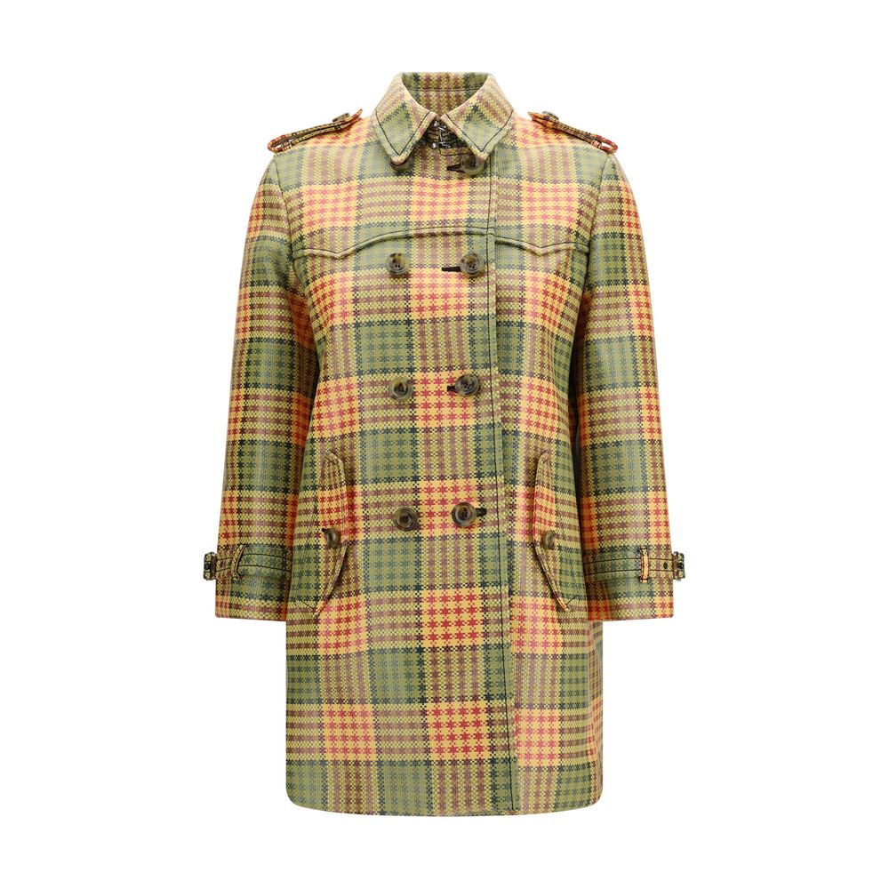 Burberry Multicolor Polyester Trench Coat