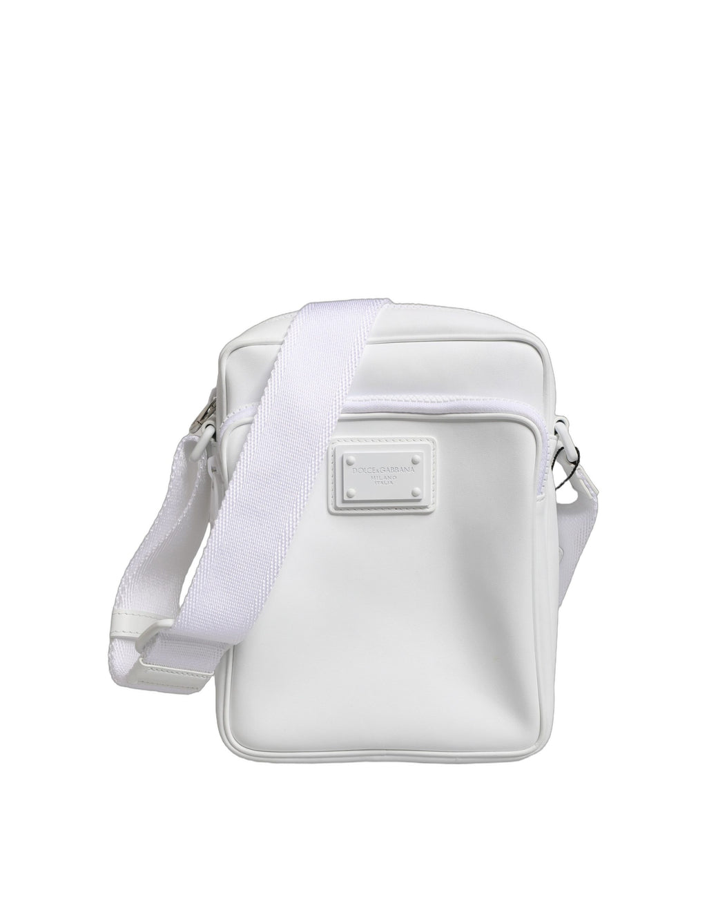 Dolce & Gabbana White Logo Plaque Crossbody Shoulder Borse Men Bag