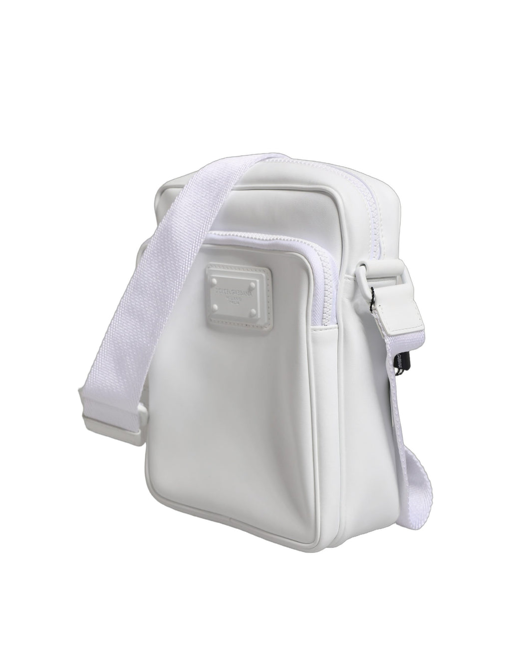 Dolce & Gabbana White Logo Plaque Crossbody Shoulder Borse Men Bag