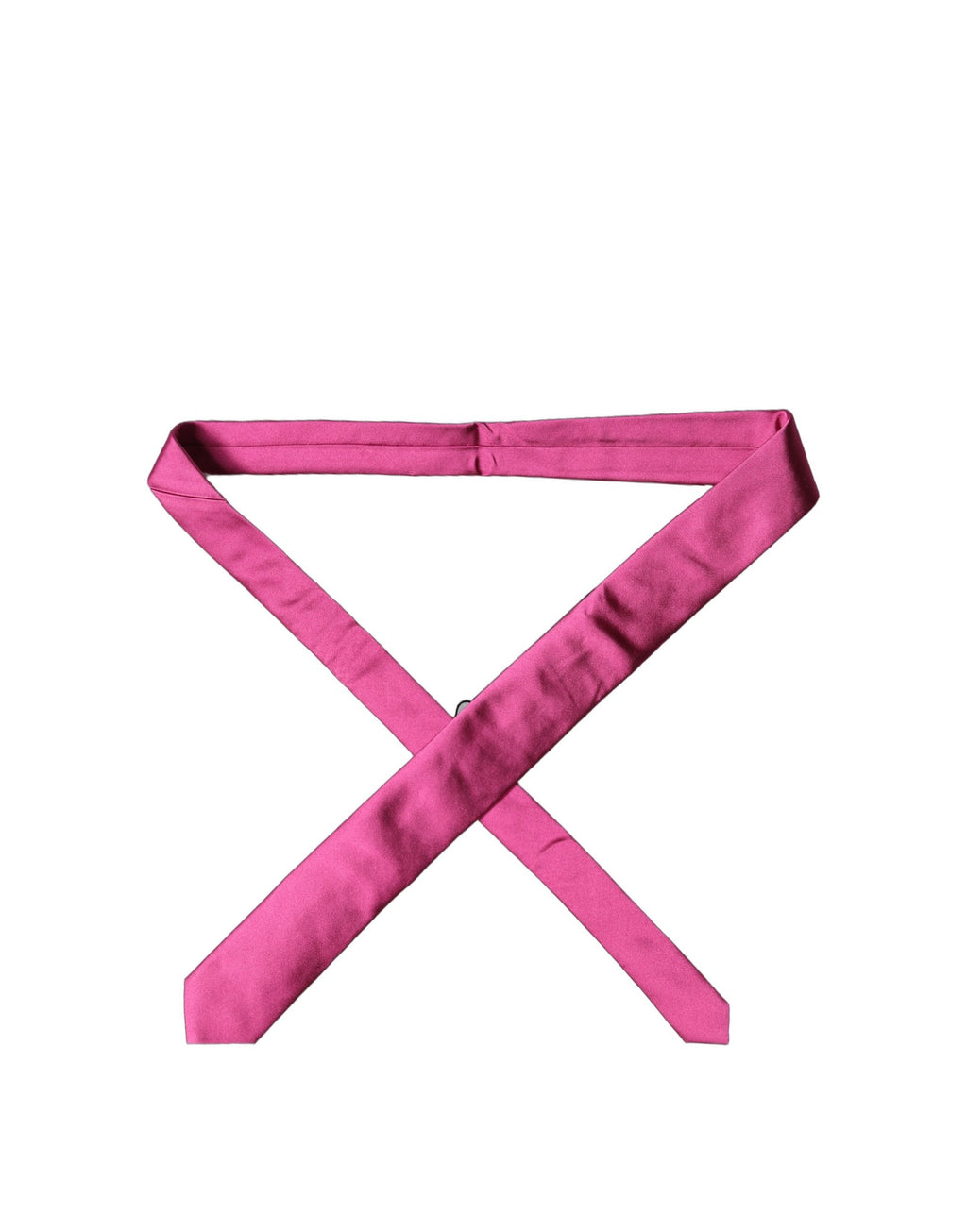 Dolce & Gabbana Fuchsia Pink Silk Satin Wide Adjustable Men Necktie Tie