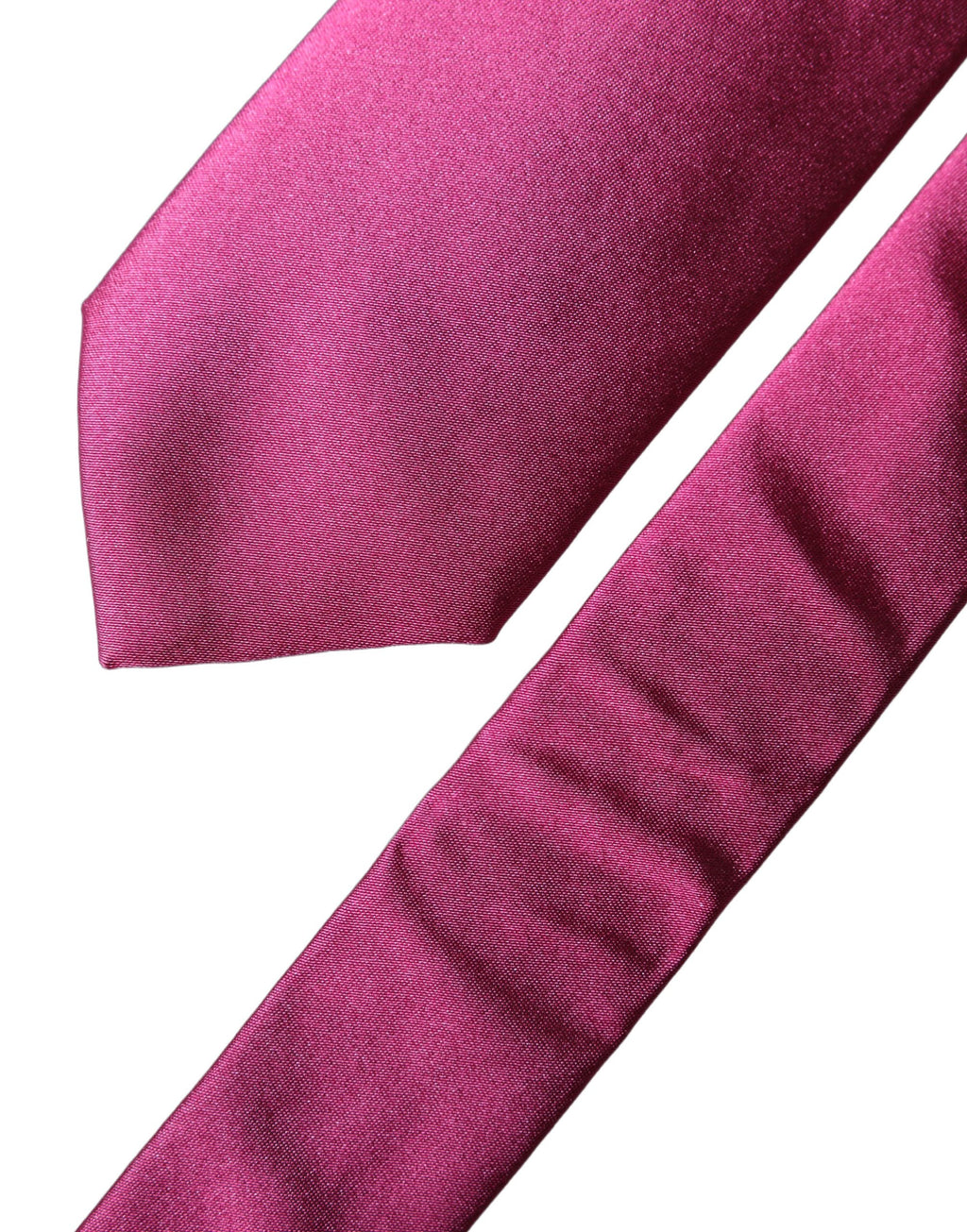 Dolce & Gabbana Fuchsia Pink Silk Satin Wide Adjustable Men Necktie Tie