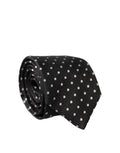 Dolce & Gabbana Black White Polka Dots Silk Adjustable Men Necktie Tie