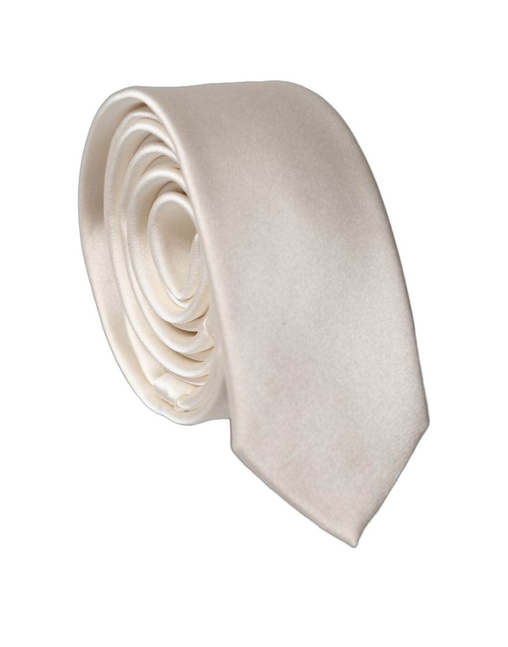 Dolce & Gabbana Off White Solid 100% Silk Adjustable Men Tied Necktie Tie