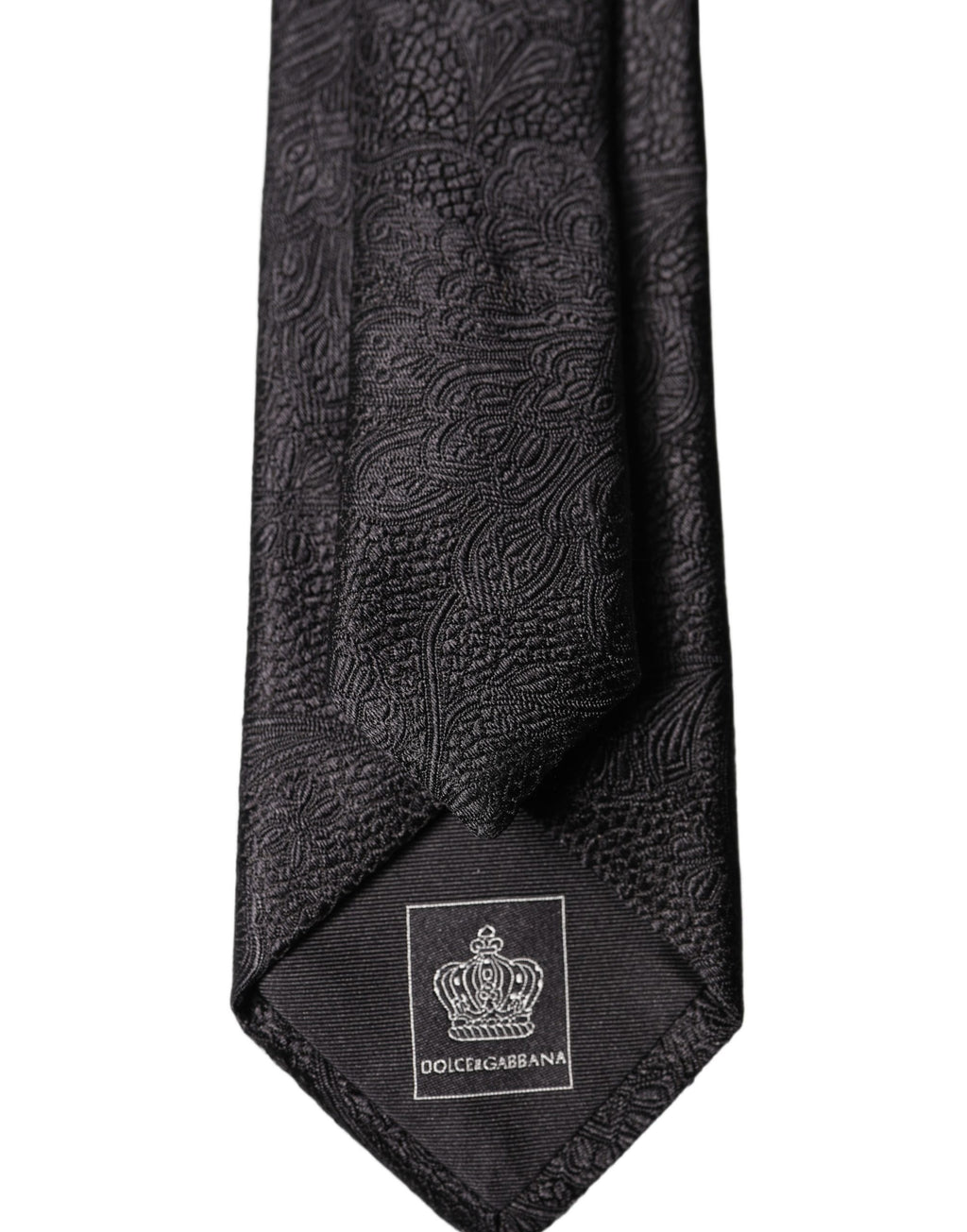 Dolce & Gabbana Black Solid 100% Silk Adjustable Men Tied Necktie Tie