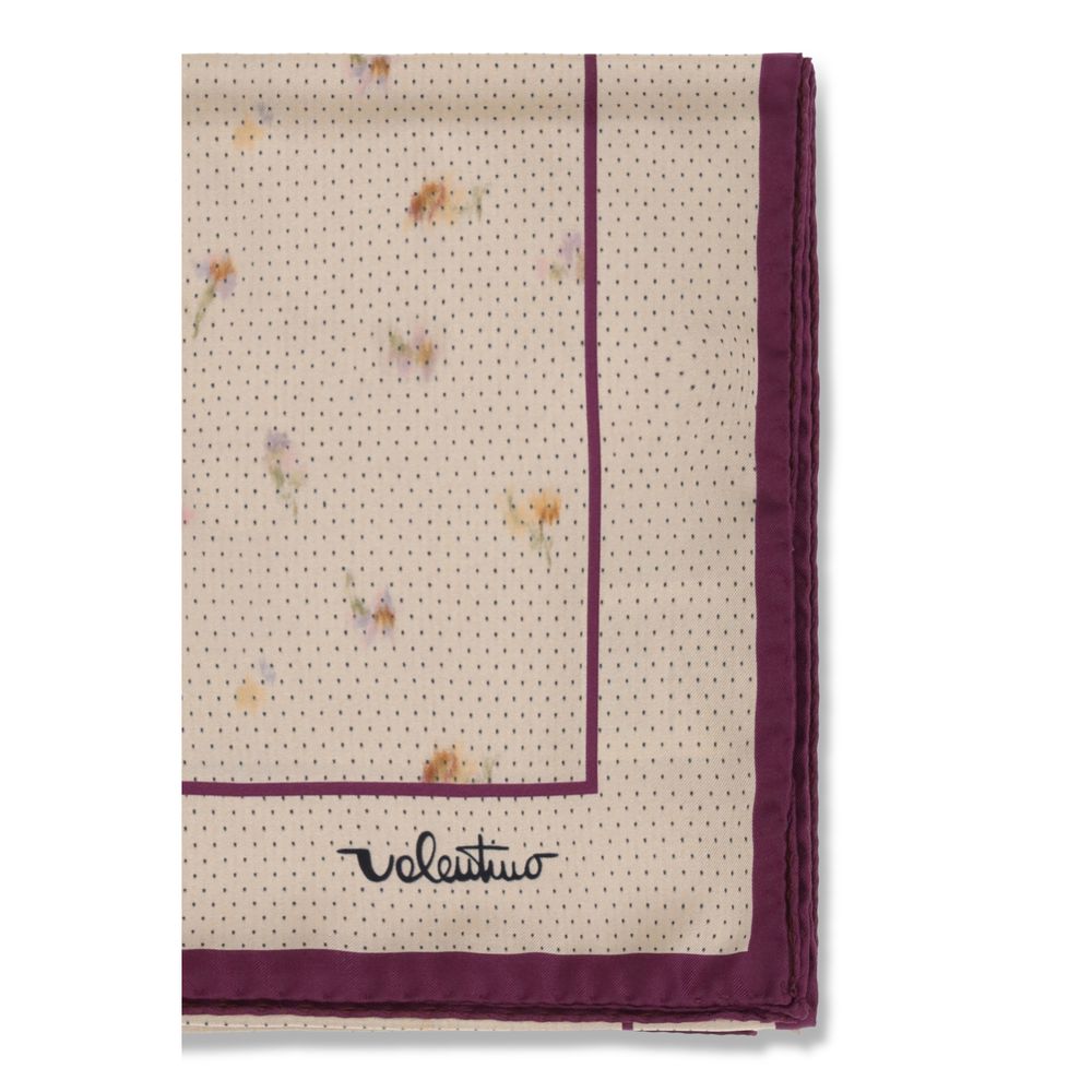 Valentino Garavani Beige Silk Scarf