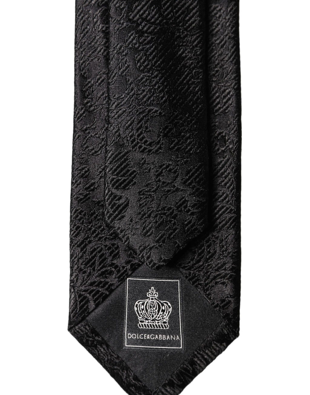 Dolce & Gabbana Black Floral Fantasy Silk Adjustable Men Tied Necktie Tie