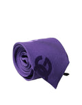 Dolce & Gabbana Purple DG Logo Monogram Silk Adjustable Men Necktie Tie