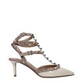 Valentino Garavani Beige Leather High Heel Pumps