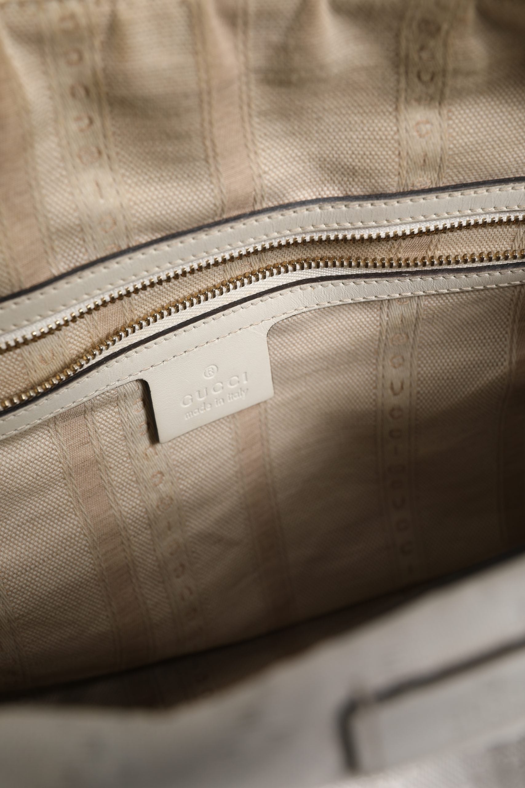 Gucci Medium Diamante Leather Boston Bag