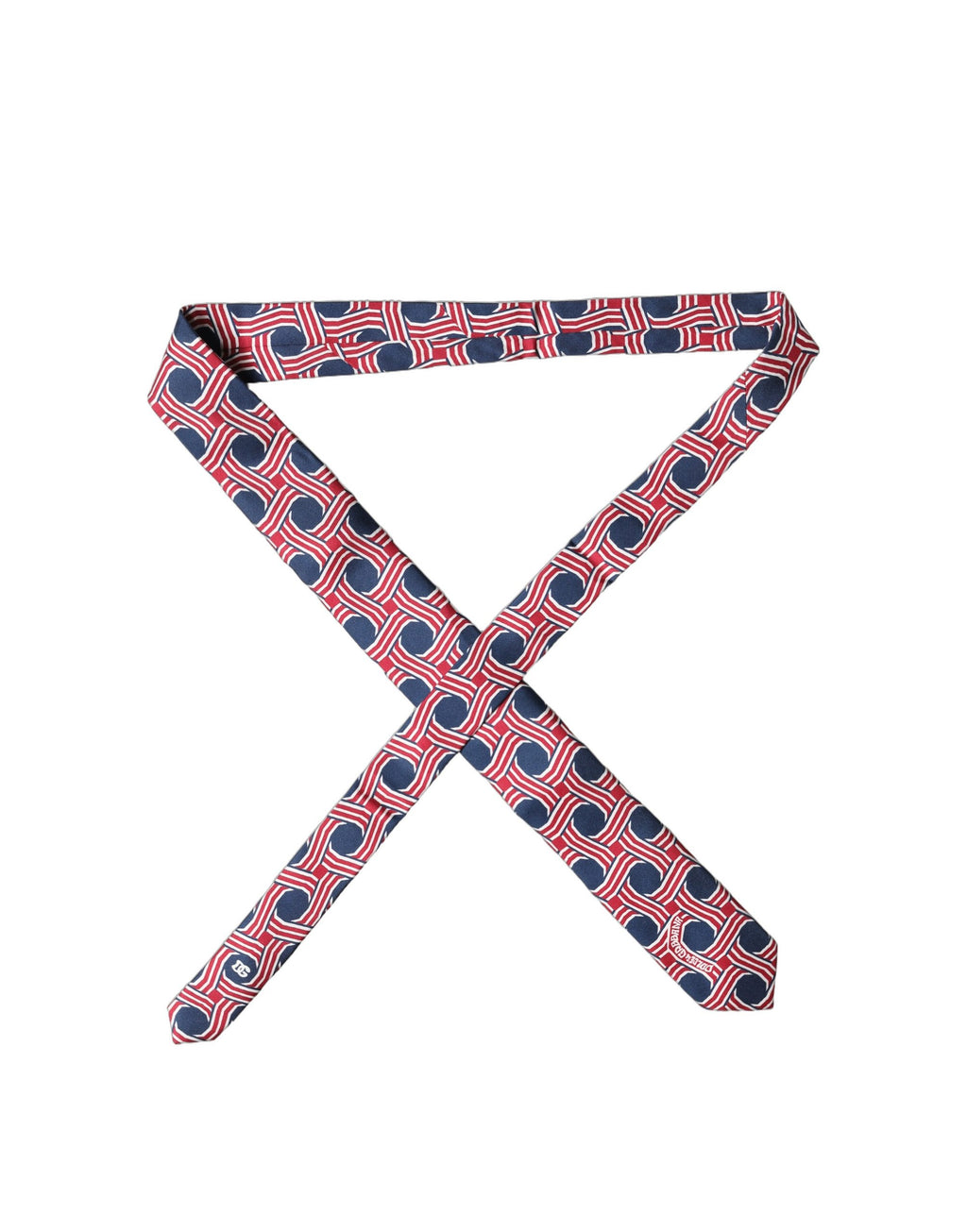 Dolce & Gabbana Multicolor Patterned Silk Adjustable Men Tied Necktie Tie