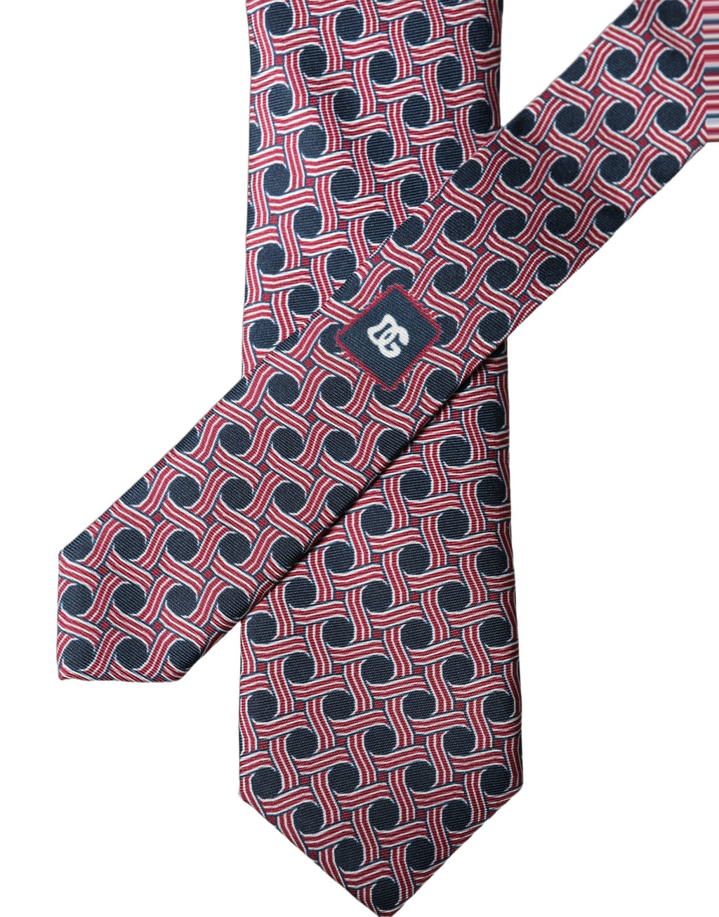 Dolce & Gabbana Multicolor Patterned Silk Adjustable Men Tied Necktie Tie