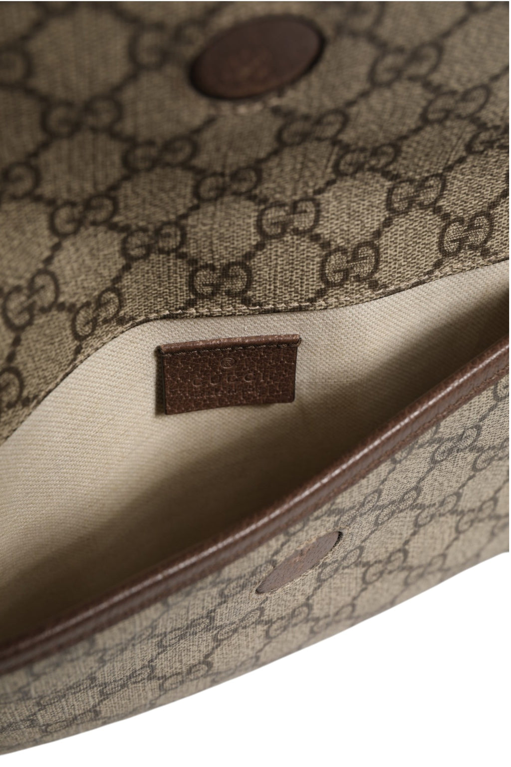 Gucci Supreme Monogram Neo Vintage Web Belt Bag Brown
