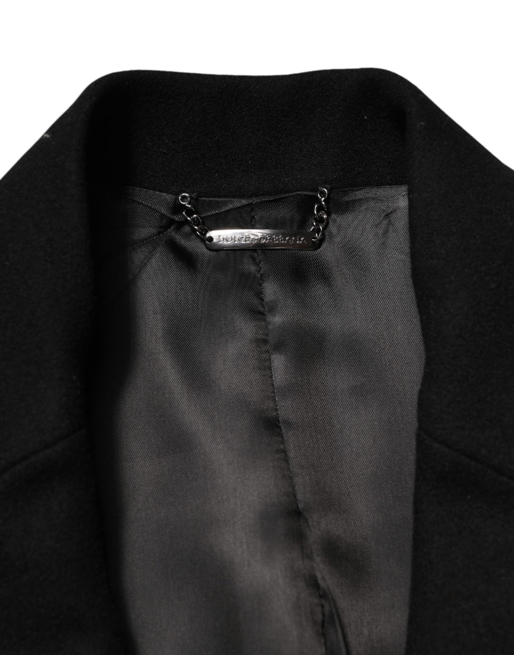 Dolce & Gabbana Black Heraldic Patch Single Breasted Jacket