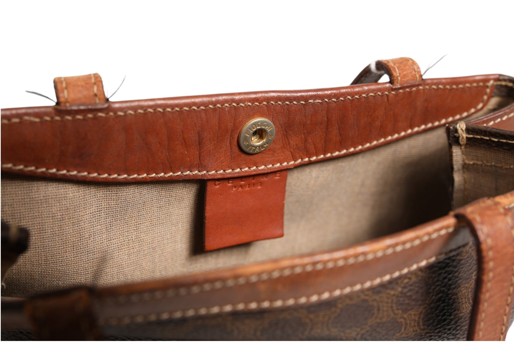 Celine Macadam Canvas Shoulder Tote Bag