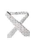 Dolce & Gabbana White Gray Polka Dot Silk Adjustable Women Necktie Tie