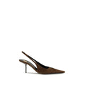 Saint Laurent Brown Calf Leather Bos Taurus High Heel Pumps