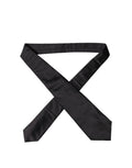 Dolce & Gabbana Black Satin Silk Blend Adjustable Women Tied Necktie Tie