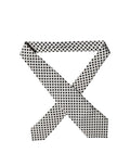 Dolce & Gabbana White Black Polka Dot Silk Adjustable Women Necktie Tie