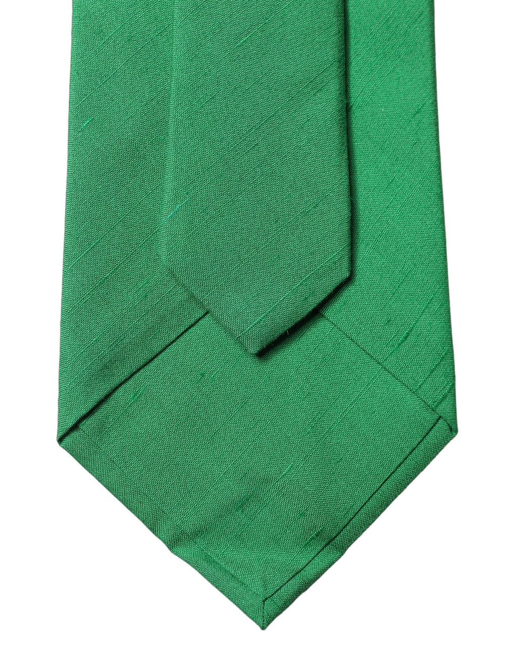 Dolce & Gabbana Green Solid Silk Cotton Adjustable Women Necktie Tie