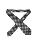 Dolce & Gabbana Dark Gray White Polka Dot Silk Adjustable Women Necktie Tie