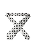 Dolce & Gabbana White Black Polka Dot Silk Adjustable Women Necktie Tie
